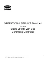 Preview for 3 page of Carrier SUPRA 950Mt Operation & Service Manual