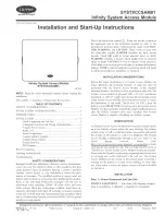 Carrier SYSTXCCSAN01 Installation And Start-Up Instructions Manual предпросмотр