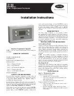 Preview for 1 page of Carrier TB-NAC Installation Instructions Manual