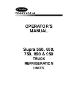 Preview for 2 page of Carrier Transicold Supra 550 Operator'S Manual