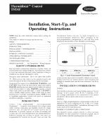 Carrier TSTAT Installation, Start-Up, And Operating Instructions Manual preview