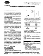 Preview for 1 page of Carrier TSTATCCNTT01-B Installation And Operating Instructions Manual