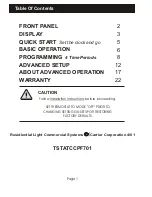 Предварительный просмотр 2 страницы Carrier TSTATCCPF701 User'S Information Manual