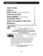 Preview for 2 page of Carrier TSTATCCPRF01 User'S Information Manual