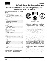 Preview for 1 page of Carrier UPFLOW INDUCED-COMBUSTION FURNACES 58PAV Installation, Start-Up, And Operating Instructions Manual