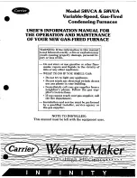 Carrier WEATHER MARKER 58VCA User'S Information Manual preview