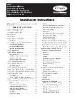 Preview for 1 page of Carrier WeatherExpert 48LC Installation Instructions Manual