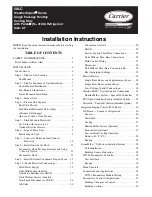 Preview for 1 page of Carrier WeatherExpert 50LC Installation Instructions Manual