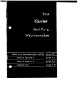 Preview for 1 page of Carrier weathermaker 38BQ002 Use And Care Manual