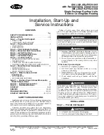 Carrier WEATHERMAKER 48AJ020 Installation, Start-Up And Service Instructions Manual preview