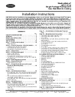 Carrier WeatherMaker 48TC A/B07 Series Installation Instructions Manual preview