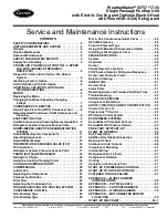 Carrier WeatherMaker 50TC 17-30 Series Service And Maintenance Instructions preview