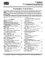 Preview for 1 page of Carrier WeatherMaker 50TCQ*08 Installation Instructions Manual