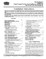 Carrier WeatherMaster 48HC07 Series Installation Instructions Manual preview