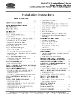 Preview for 1 page of Carrier WeatherMaster 50HC*A07 Series Installation Instructions Manual