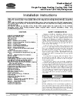 Preview for 1 page of Carrier WeatherMaster 50HC14 Installation Instructions Manual