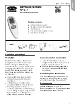 Carrier WTC-IR Installation Instructions Manual preview