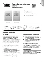 Preview for 1 page of Carrier WTC-RCI Installation Instructions Manual