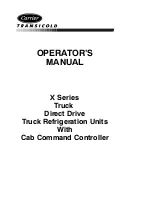 Preview for 2 page of Carrier X 1000 Operator'S Manual