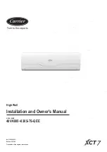 Preview for 1 page of Carrier XCT 7 40VK005-030S-7S-QEE Installation And Owner'S Manual