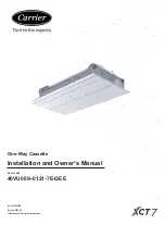 Preview for 1 page of Carrier XCT7 40VU0051-7E-QEE Installation And Owner'S Manual