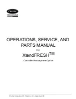 Предварительный просмотр 3 страницы Carrier XtendFRESH Operation, Service And Parts Manual