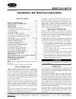 Предварительный просмотр 1 страницы Carrier ZONECC2KIT-B Installation And Start-Up Instructions Manual