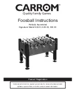 Preview for 1 page of Carrom Foosball 522.03 Instructions Manual