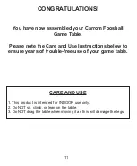 Preview for 12 page of Carrom Foosball 522.03 Instructions Manual