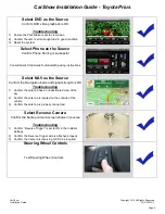 Предварительный просмотр 9 страницы CarShow CS-PRIS12 Toyota Prius Installation Manual