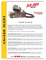 Preview for 1 page of Carson Alert SA-380 Specification Sheet