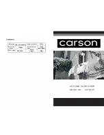 Preview for 1 page of Carson CSF262W Use And Care Manual