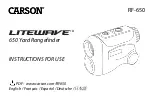 Preview for 1 page of Carson Litewave RF-650 Instructions For Use Manual