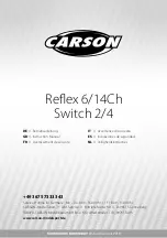 Preview for 1 page of Carson Reflex 6/14Ch Switch 4 Instruction Manual