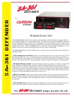 Carson SA-361 DEFENDER Specification Sheet preview