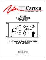 Carson SA-430 Installation And Operating Instructions Manual preview