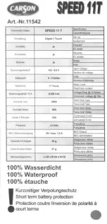 Carson SPEED 11T Operating Instructions preview