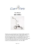 Cart-Tek GRi-1000Li User Manual preview