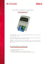 Cartadis TDA3 Quick Start Manual предпросмотр