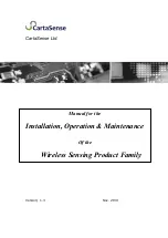 Preview for 1 page of CartaSense M-Sensor Installation, Operation & Maintenance Instructions Manual