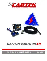 Cartek Battery Isolator XR User Manual And Instructions предпросмотр