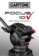 Cartoni Focus 10 User Manual & Maintenance Manual предпросмотр