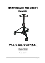 Предварительный просмотр 1 страницы Cartoni P70 PLUS Maintenance And User Manual