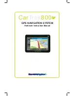 Предварительный просмотр 1 страницы CarTrek Car Trek 800 Hardware Instruction Manual