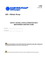 Carver Pump 855 Series Safety, Installation, Operation And Maintenance Instructions preview