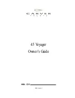 Preview for 1 page of Carver Yachts 45 Voyager 2005 Owner'S Manual