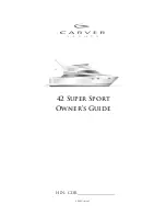 Предварительный просмотр 1 страницы Carver 42 SUPER SPORT Owner'S Manual