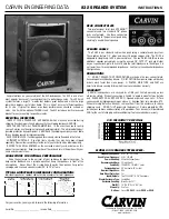 CARVIN 832-V1 Instructions preview