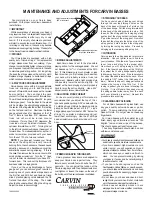 Preview for 1 page of CARVIN BASS CARE Maintenance Manual