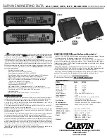 CARVIN BX600 Operating Manual preview